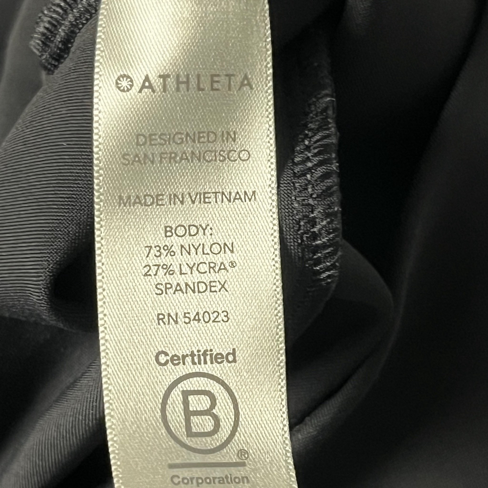 Athleta Stellar Trouser Black Flat Front Stretch Ankle Pants Size 4 - Picture 10 of 10